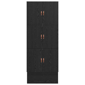 vidaXL Storage Bed Frame Black Oak Look 75 cm