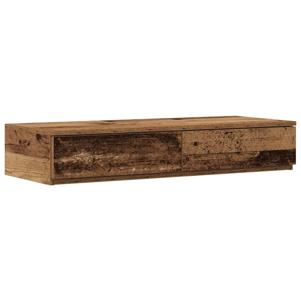 vidaXL Storage Bed Frame Reclaimed Wood 75 cm Engineered Wood