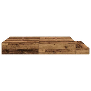 vidaXL Storage Bed Frame Reclaimed Wood 135 cm Engineered Wood