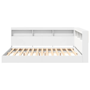 vidaXL Bookshelf Bed with Headboard White 140 x 200 cm Engineered Wood