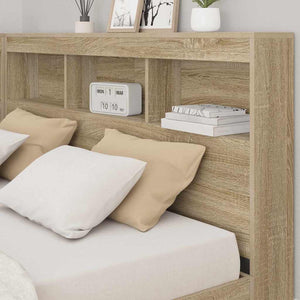 vidaXL Bookshelf Bed Sonoma Oak 140 x 200 cm Engineered Wood