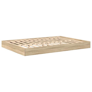 vidaXL Bookshelf Bed Sonoma Oak 140 x 200 cm Engineered Wood