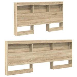 vidaXL Bookshelf Bed Sonoma Oak 140 x 200 cm Engineered Wood