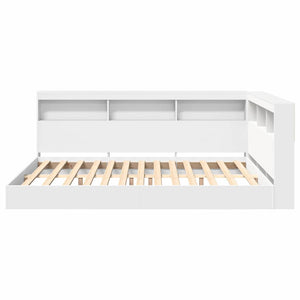 vidaXL Bookcase Bed with Headboard White 160 x 200 cm Engineered Wood