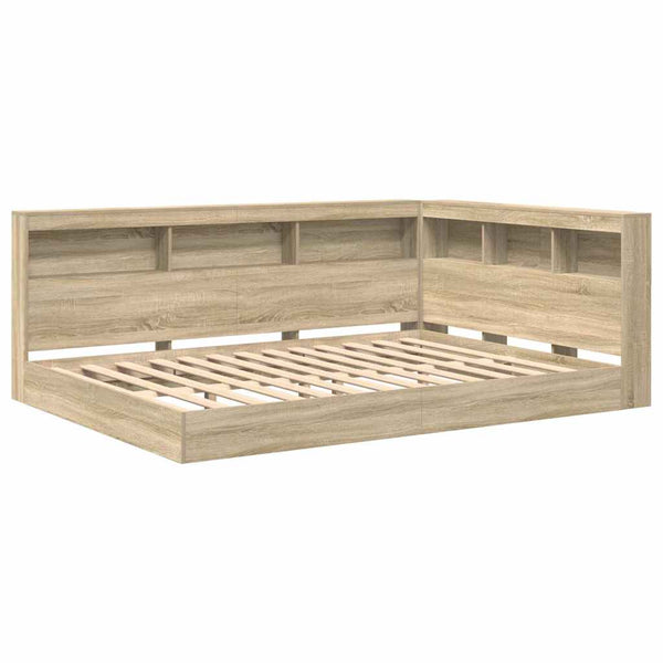 vidaXL Bookcase Bed Sonoma Oak 160 x 200 cm Engineered Wood