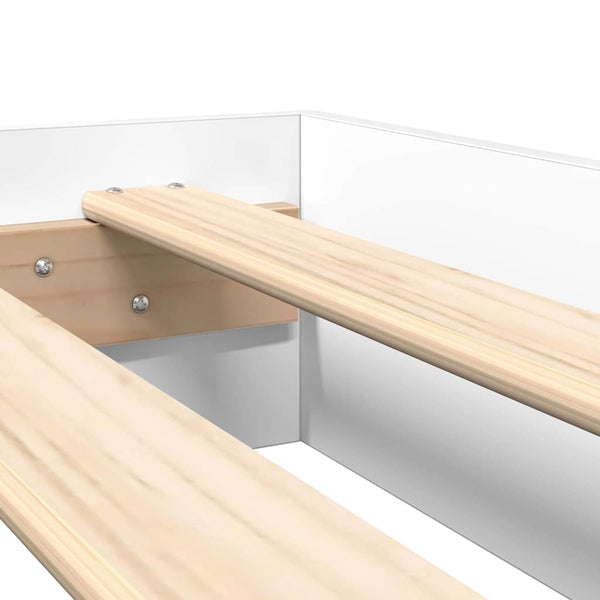vidaXL Bookcase Bed with Headboard White 180 x 200 cm Engineered Wood