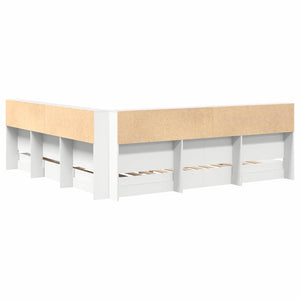 vidaXL Bookcase Bed with Headboard White 180 x 200 cm Engineered Wood