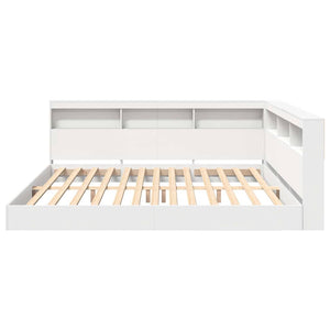vidaXL Bookcase Bed with Headboard White 180 x 200 cm Engineered Wood