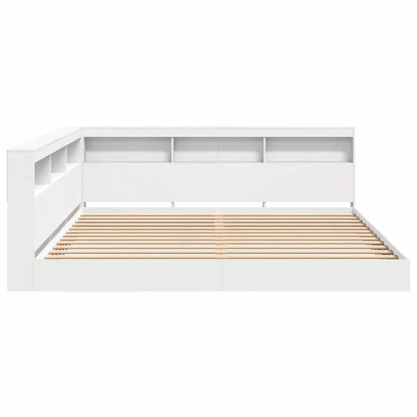 vidaXL Bookcase Bed with Headboard White 180 x 200 cm Engineered Wood
