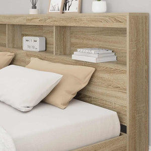 vidaXL Bookcase Bed Sonoma Oak 180 x 200 cm Engineered Wood