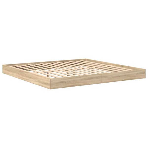 vidaXL Bookcase Bed Sonoma Oak 180 x 200 cm Engineered Wood