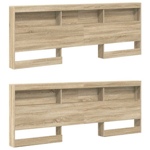 vidaXL Bookcase Bed Sonoma Oak 180 x 200 cm Engineered Wood