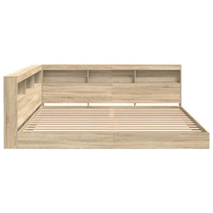 vidaXL Bookcase Bed Sonoma Oak 180 x 200 cm Engineered Wood