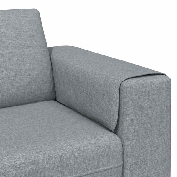 vidaXL Living Room Sofa Light Grey 250 x 77 x 76 cm Polyester