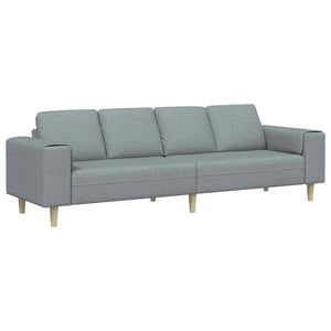 vidaXL Living Room Sofa Light Grey 250 x 77 x 76 cm Polyester