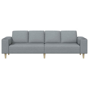 vidaXL Living Room Sofa Light Grey 250 x 77 x 76 cm Polyester
