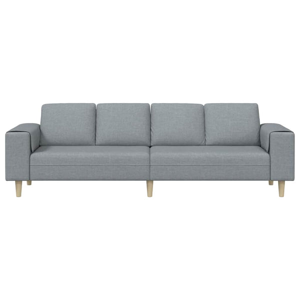 vidaXL Living Room Sofa Light Grey 250 x 77 x 76 cm Polyester