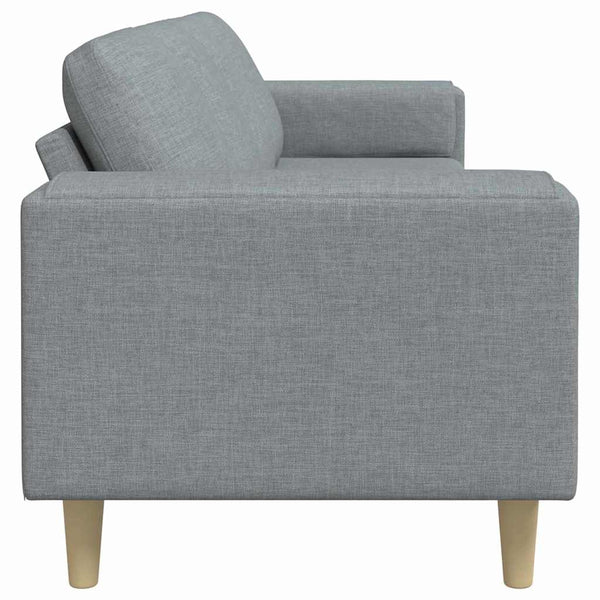 vidaXL Living Room Sofa Light Grey 250 x 77 x 76 cm Polyester