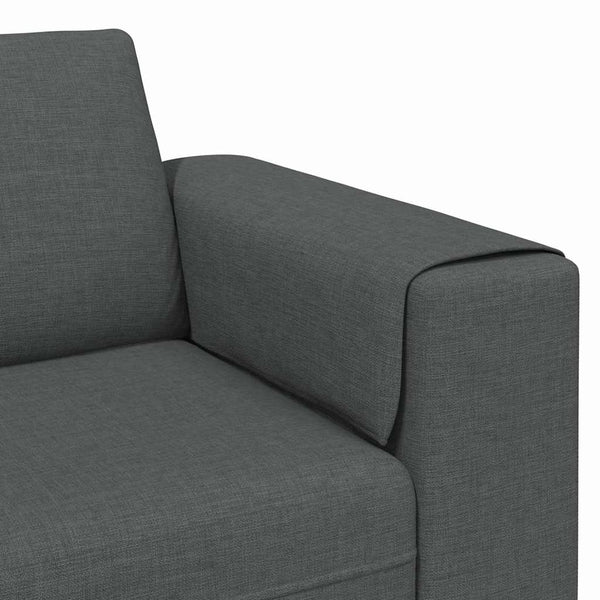 vidaXL Living Room Sofa Dark Gray 250 x 77 x 76 cm Polyester