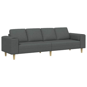 vidaXL Living Room Sofa Dark Gray 250 x 77 x 76 cm Polyester