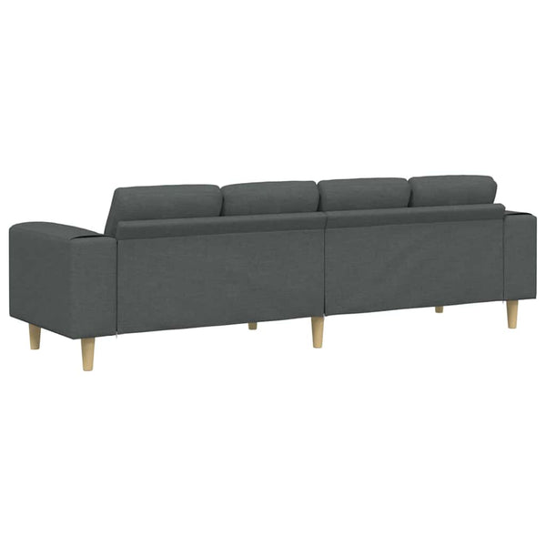 vidaXL Living Room Sofa Dark Gray 250 x 77 x 76 cm Polyester