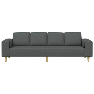 vidaXL Living Room Sofa Dark Gray 250 x 77 x 76 cm Polyester