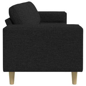 vidaXL Living Room Couch Black 250 x 77 x 76 cm Polyester