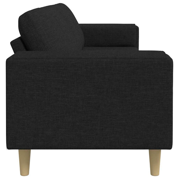 vidaXL Living Room Couch Black 250 x 77 x 76 cm Polyester