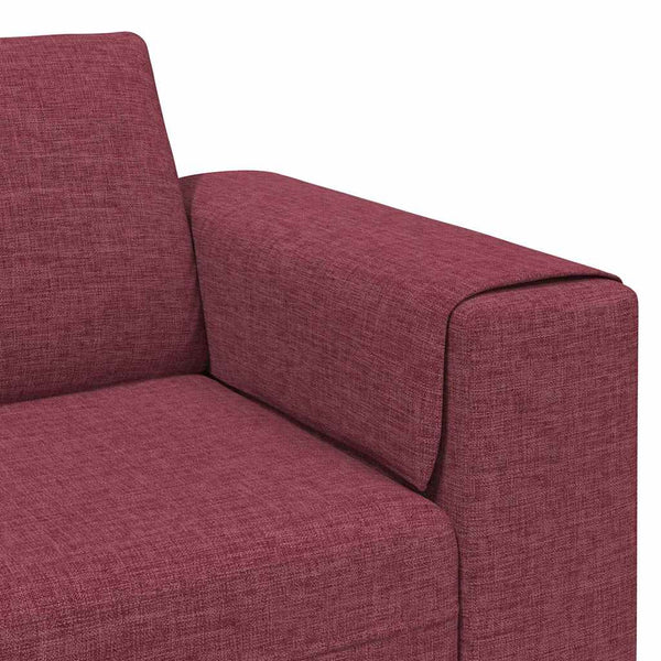 vidaXL Living Room Sofa Wine Red 250 x 77 x 76 cm Polyester