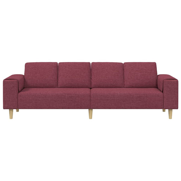 vidaXL Living Room Sofa Wine Red 250 x 77 x 76 cm Polyester