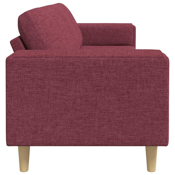vidaXL Living Room Sofa Wine Red 250 x 77 x 76 cm Polyester