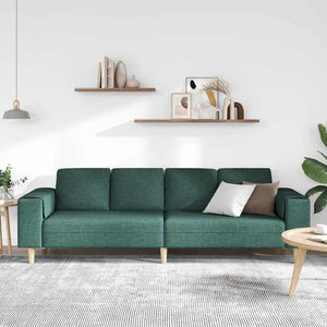 vidaXL Living Room Sofa Dark Green 250 x 77 x 76 cm Polyester