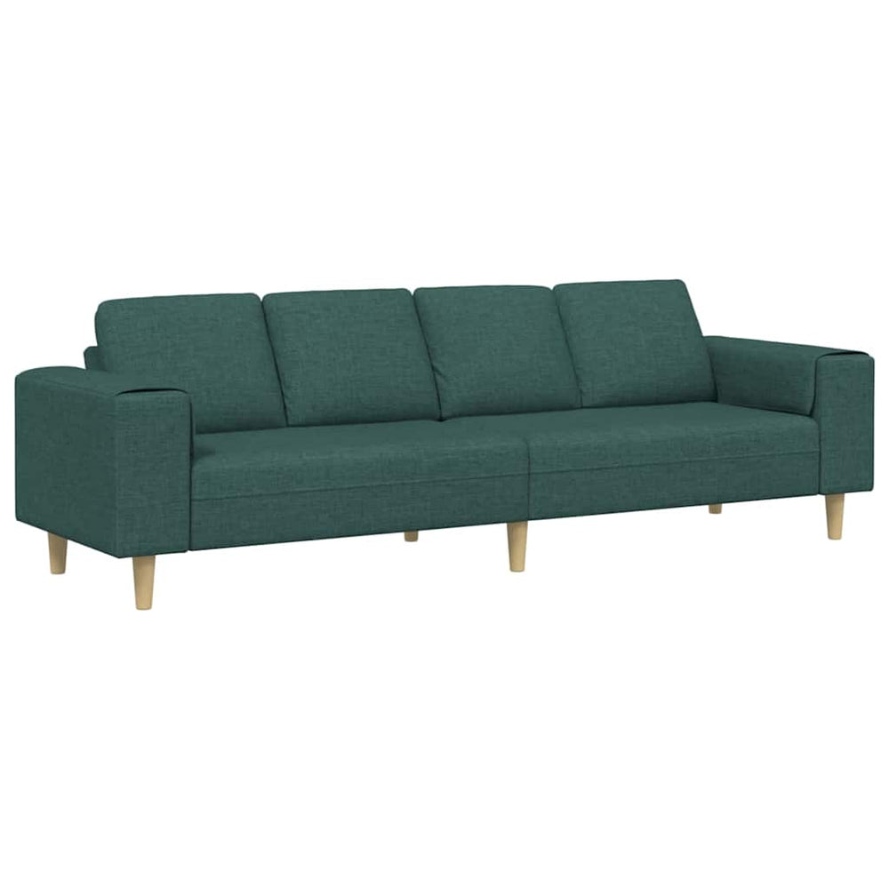 vidaXL Living Room Sofa Dark Green 250 x 77 x 76 cm Polyester