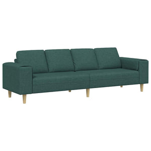 vidaXL Living Room Sofa Dark Green 250 x 77 x 76 cm Polyester