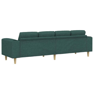 vidaXL Living Room Sofa Dark Green 250 x 77 x 76 cm Polyester