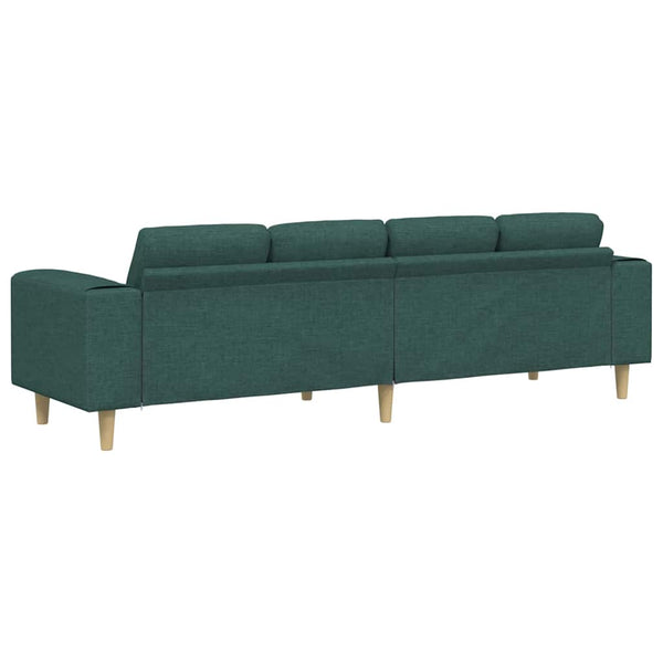 vidaXL Living Room Sofa Dark Green 250 x 77 x 76 cm Polyester