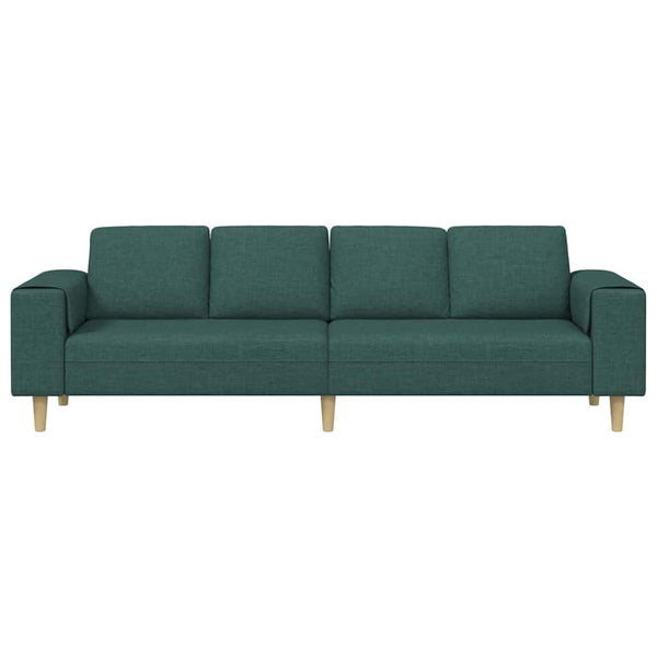 vidaXL Living Room Sofa Dark Green 250 x 77 x 76 cm Polyester