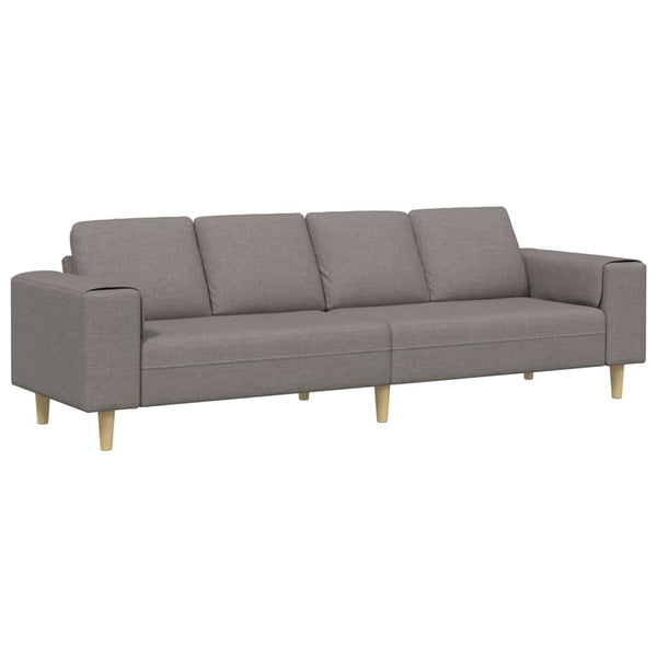 vidaXL Living Room Sofa Taupe 250 x 77 x 76 cm Polyester