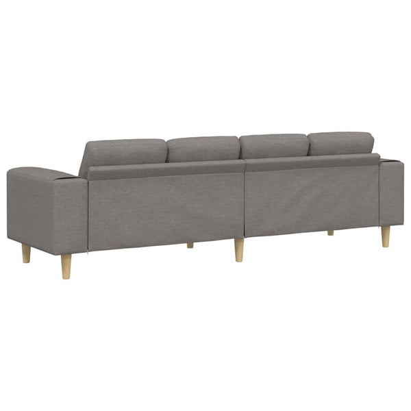 vidaXL Living Room Sofa Taupe 250 x 77 x 76 cm Polyester