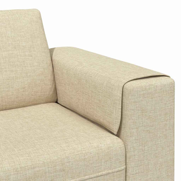 vidaXL Living Room Sofa Cream 250 x 77 x 76 cm Polyester