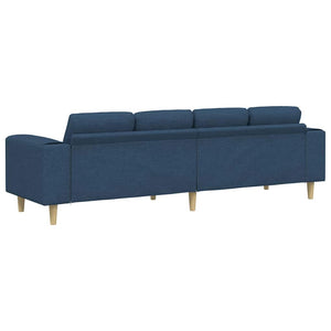 vidaXL Living Room Sofa Blue 250 x 77 x 76 cm Polyester