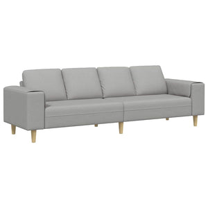 vidaXL Living Room Sofa Cloud Gray 250 x 77 x 76 cm Polyester
