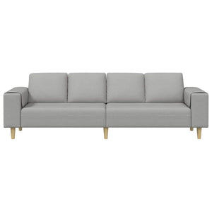 vidaXL Living Room Sofa Cloud Gray 250 x 77 x 76 cm Polyester
