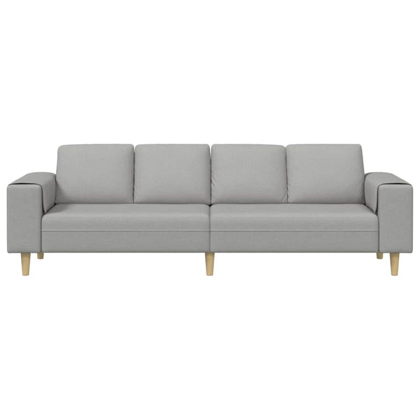 vidaXL Living Room Sofa Cloud Gray 250 x 77 x 76 cm Polyester