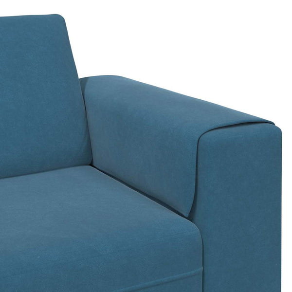 vidaXL Living Room Sofa Blue 250 x 77 x 76 cm