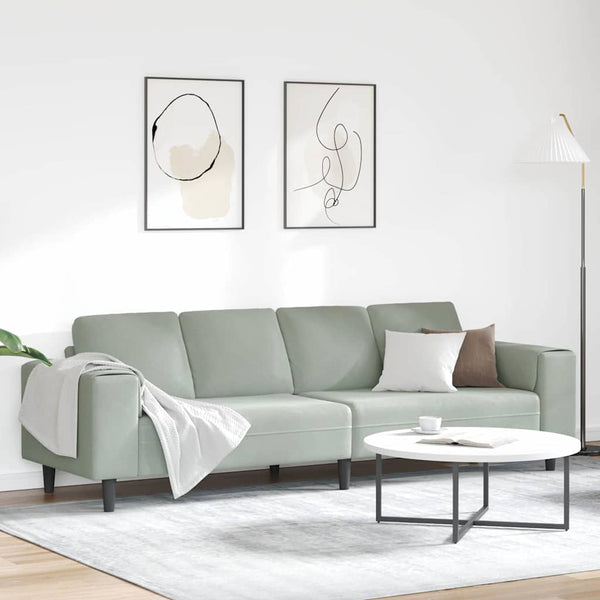 vidaXL Living Room Sofa Light Gray 250 x 77 x 76 cm