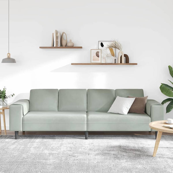 vidaXL Living Room Sofa Light Gray 250 x 77 x 76 cm