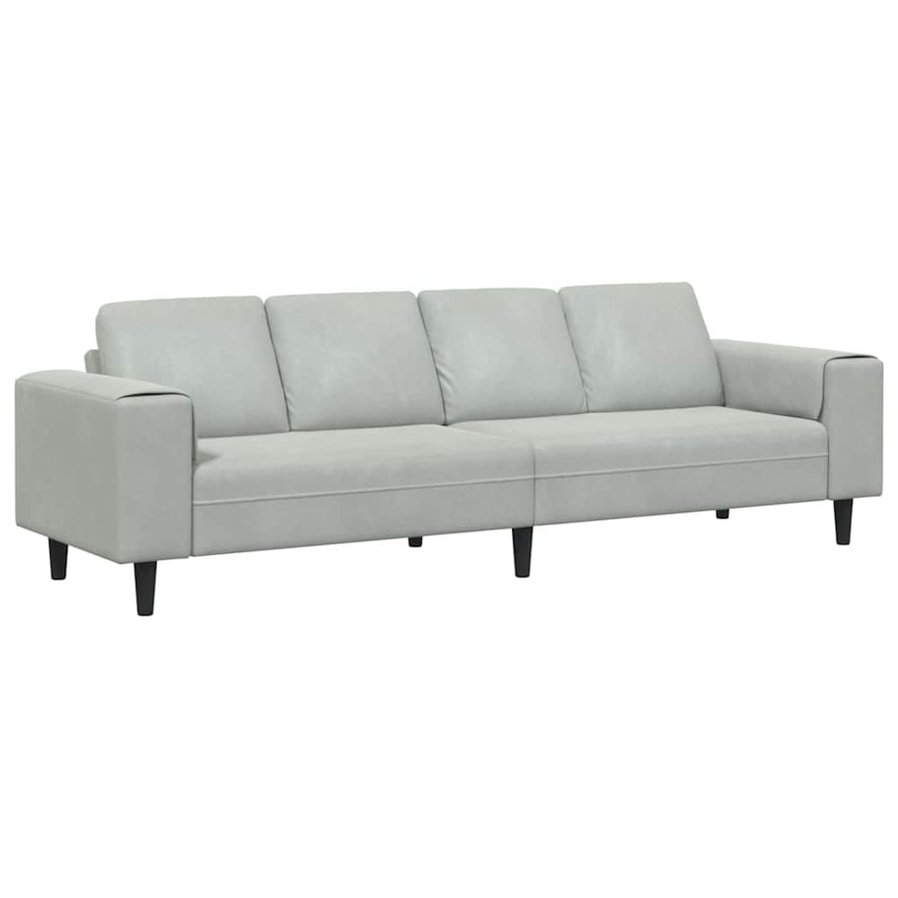 vidaXL Living Room Sofa Light Gray 250 x 77 x 76 cm