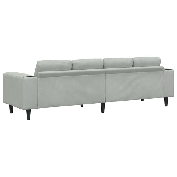 vidaXL Living Room Sofa Light Gray 250 x 77 x 76 cm