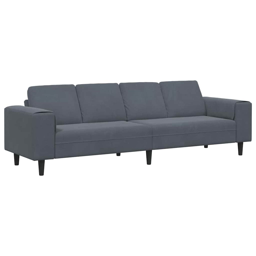 vidaXL Living Room Sofa Dark Grey 250 x 77 x 76 cm